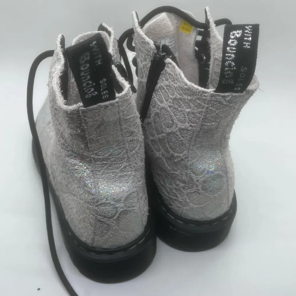 Dr. Martens 1460 Iridescent Sliver Suede Pascal J Size US 4